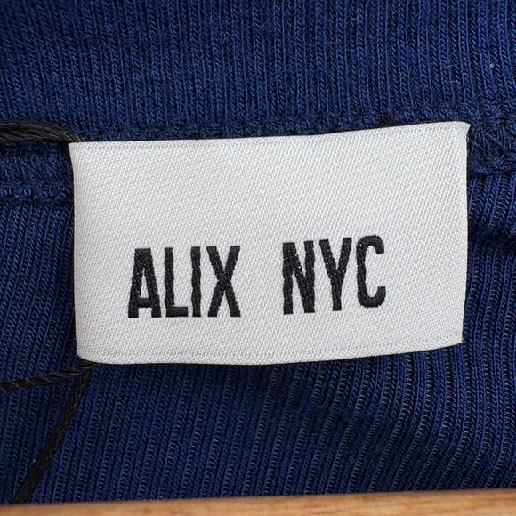 NWT ALIX NYC Hester Bodysuit Asymmetric, Sz XS, Marine Blue Luxury Modern Sexy - Picture 11 of 12